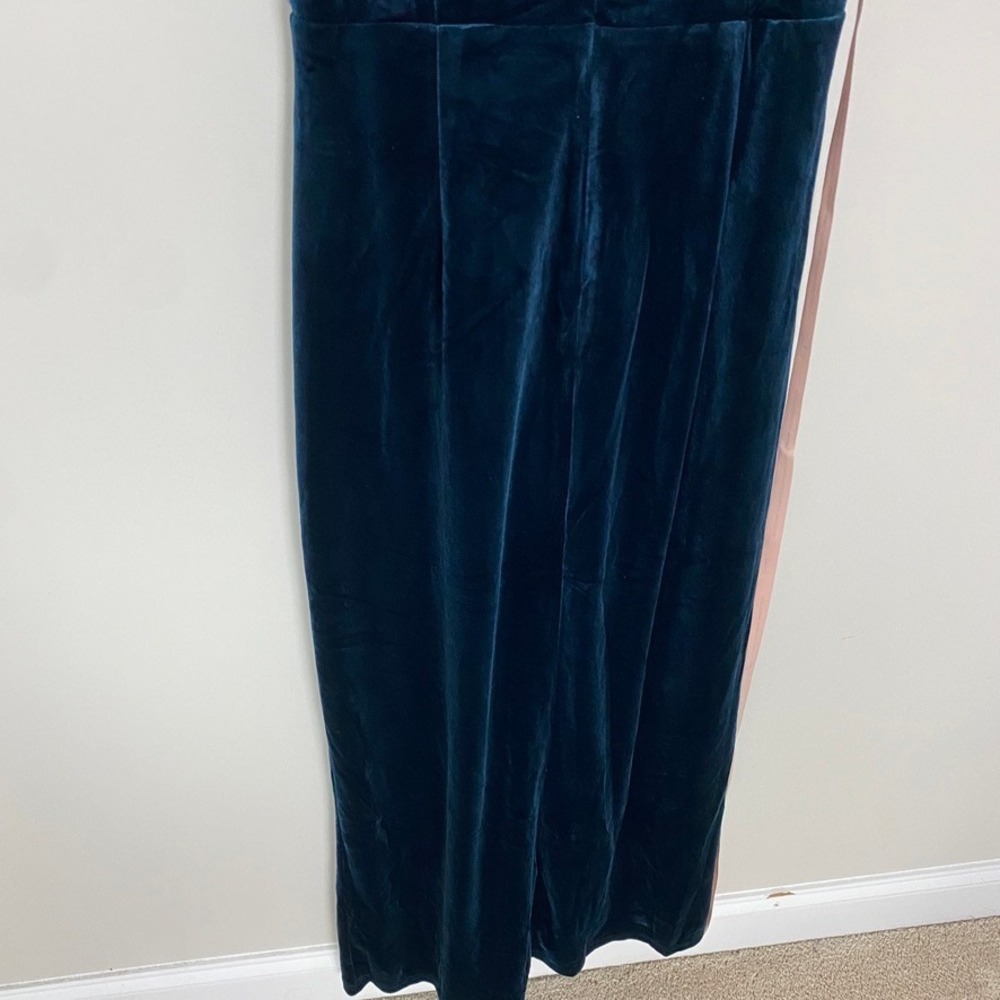 Lulus‎ Beautiful Evenings Dark Teal Velvet Twist Front Maxi Dress XL Formal Gown - Picture 11 of 13